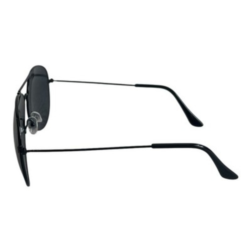 AVIATOR Sunglasses Black Metallic Frame Black Smoke Lens Polarized Sunglasses - Picture 5 of 6